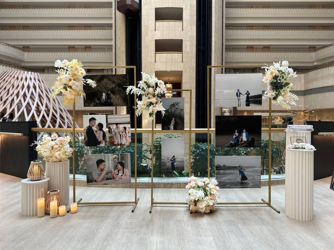 Wedding Gallery Stands Photo Display Wedding Reception Decoration Set up