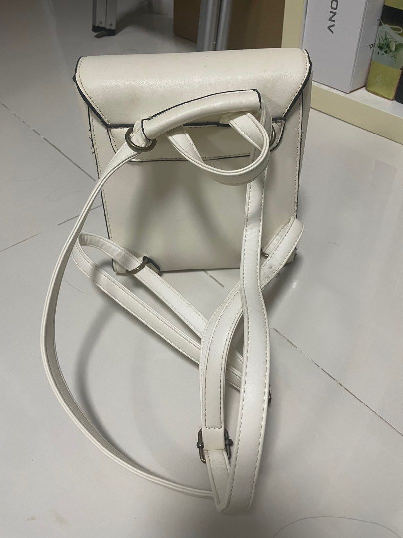 White sales floral bag
