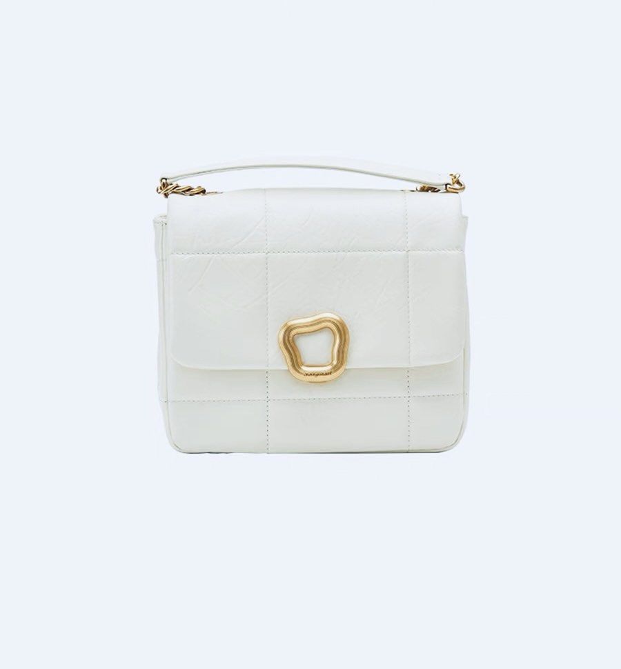 White quilted shoulder bag Sling bag