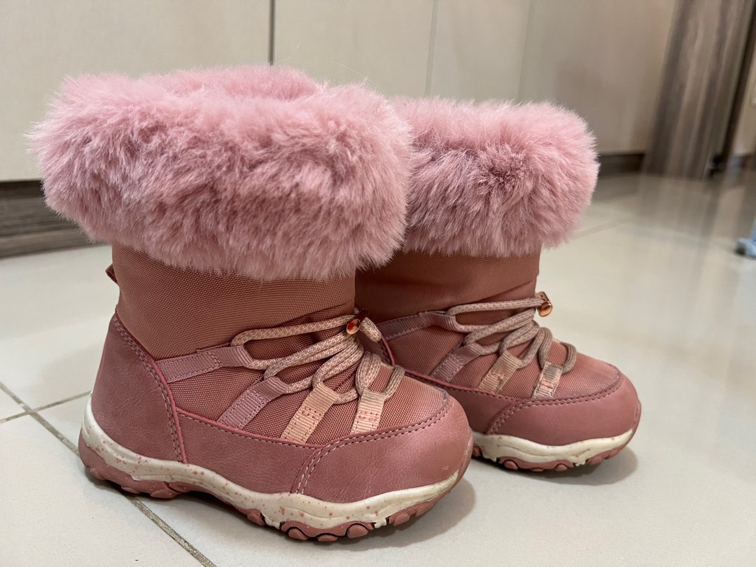 Winter Boots pink girls snow boots toddler