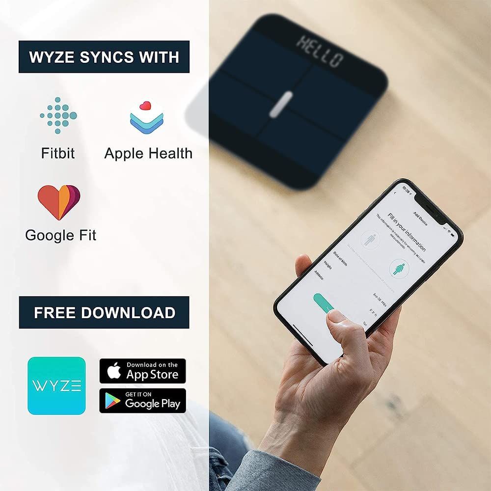 WYZE Smart Scale X for Body Weight, Digital Bathroom Scale for BMI
