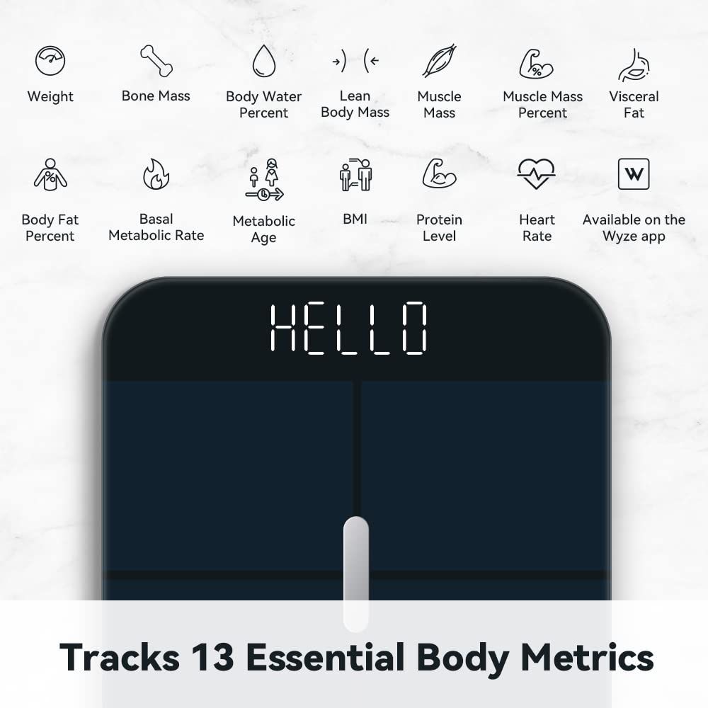 WYZE Smart Scale X for Body Weight, Digital Bathroom Scale for BMI