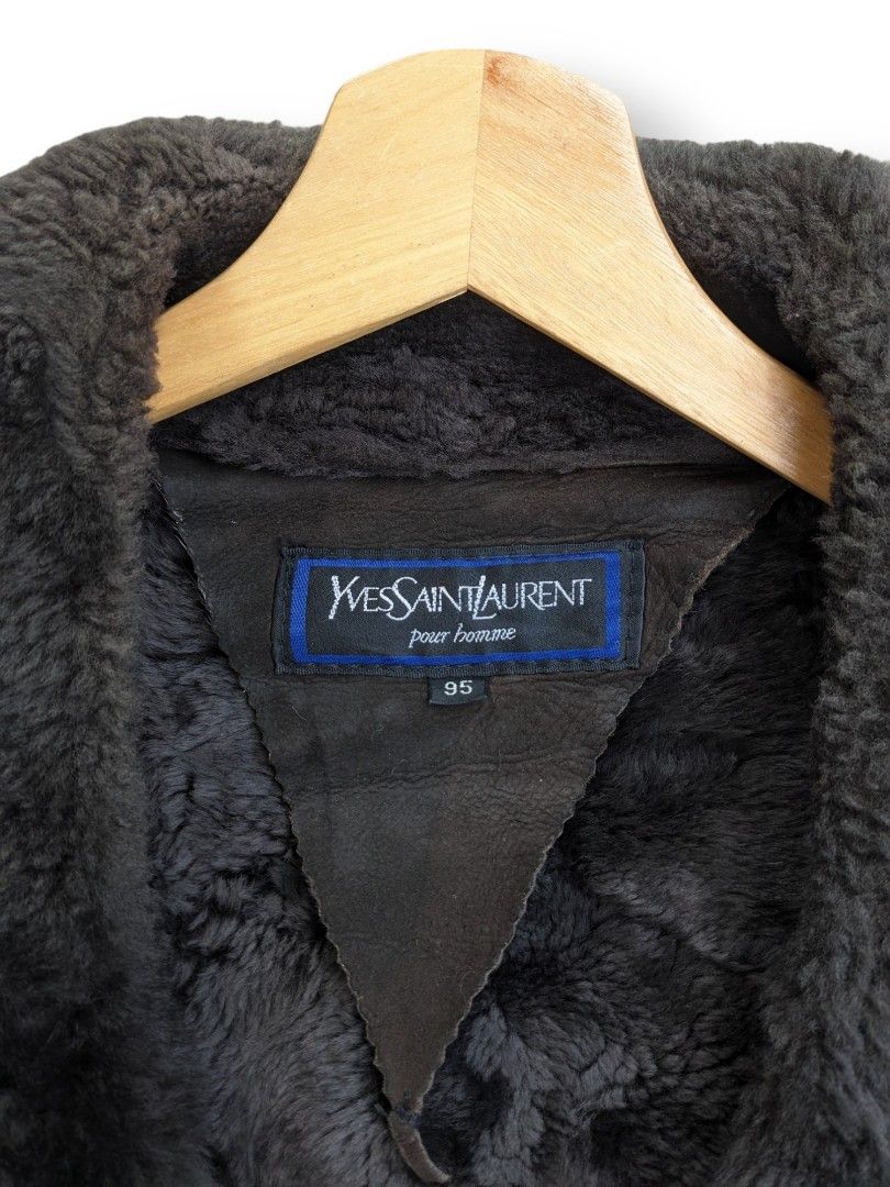 Ysl shearling coat best sale