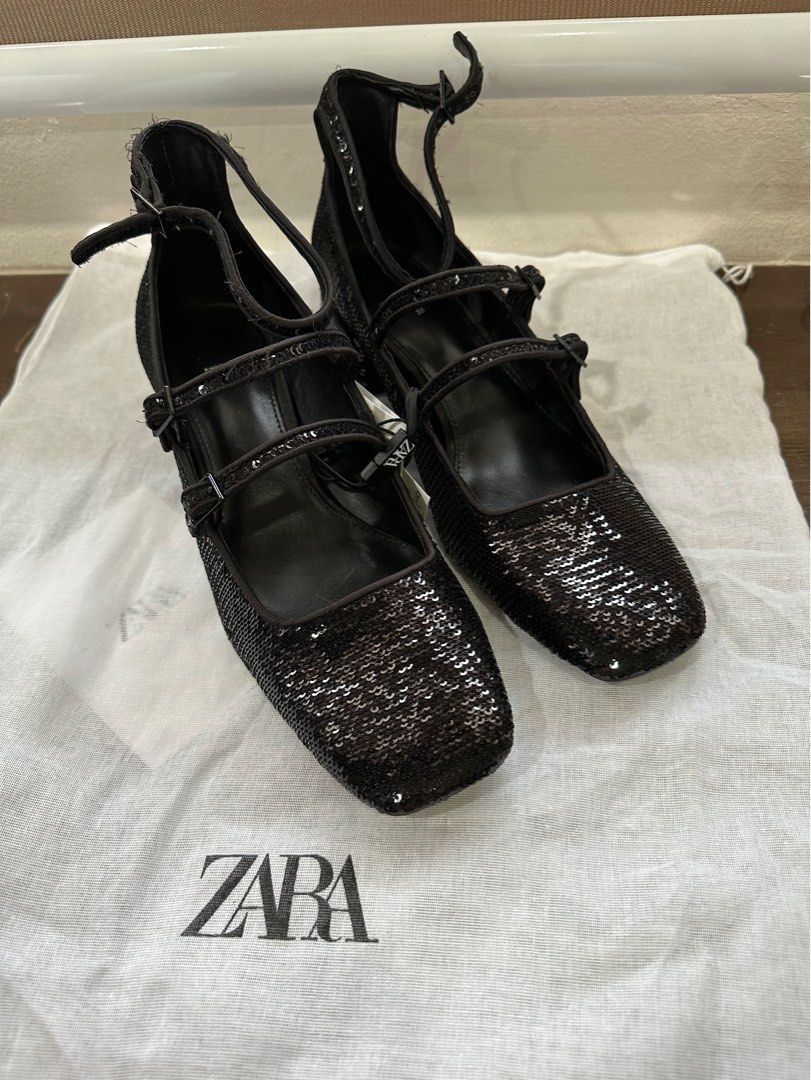 Zara hot sale sequin shoes