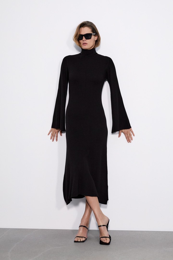 ZARA Knit Mock Neck Dress Women s Fashion Dresses Sets