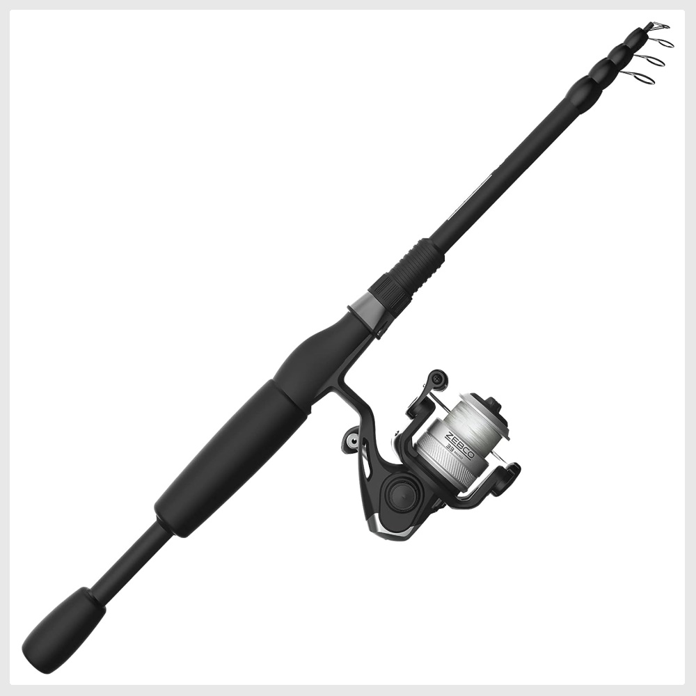 Zebco 33 Spinning Reel and Telescopic Fishing Rod Combo (5 Foot - Micro  Spinning), Sports Equipment, Fishing on Carousell