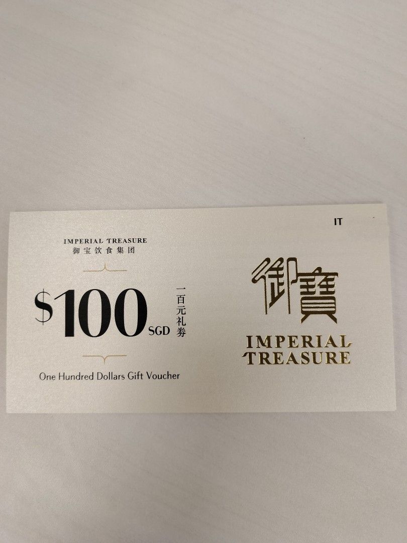 Imperial Treasures Dining voucher, Tickets & Vouchers, Vouchers on