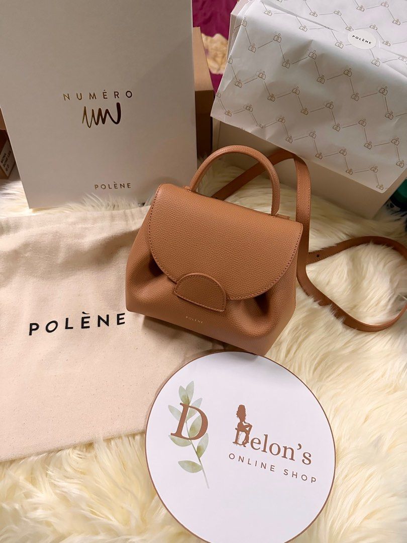 Polene Numero Un Nano Tan Textured Leather, Luxury, Bags & Wallets on  Carousell