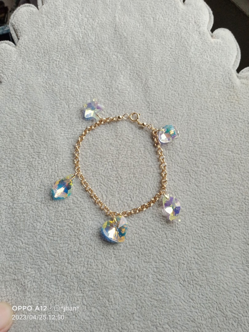 Mother of Pearl Evil Eye Swarovski Crystal Ball Chain Bracelet  Dana Levy  Ltd