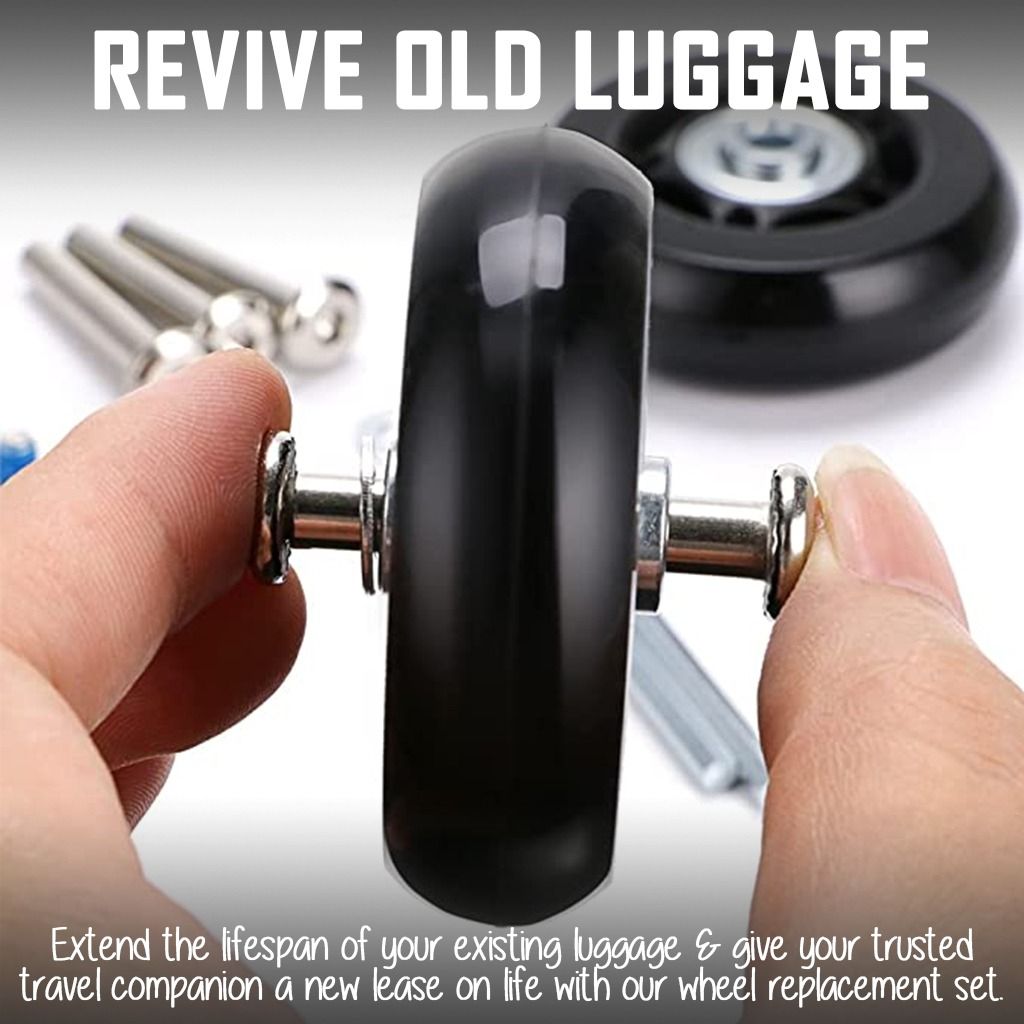 4PCS Luggage Wheel Replacement For 40mm 50mm Travel Suitcase Repair Parts Kit Hobbies Toys Travel Luggage on Carousell
