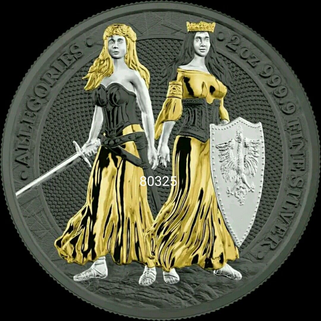 波蘭和日耳曼銀幣2盎司~世界錢幣博覽會得獎作品，銀幣，限量，銀幣，日耳曼銀章，紀念幣，錢幣，幣~日耳曼銀幣二盎司, 書籍、休閒與玩具, 收藏、紀念品,  錢幣、紙鈔在旋轉拍賣