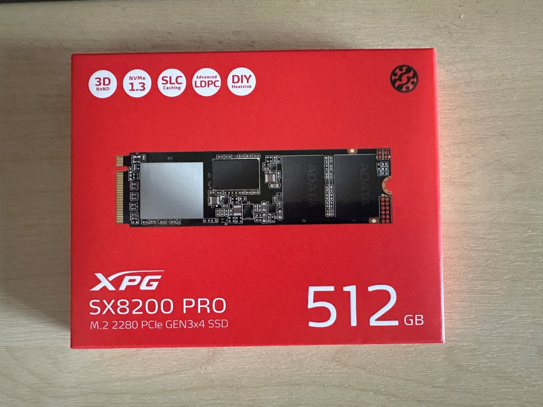 ADATA XPG SX8200 PRO 512GB PCIE M.2 NVME GEN3 SSD