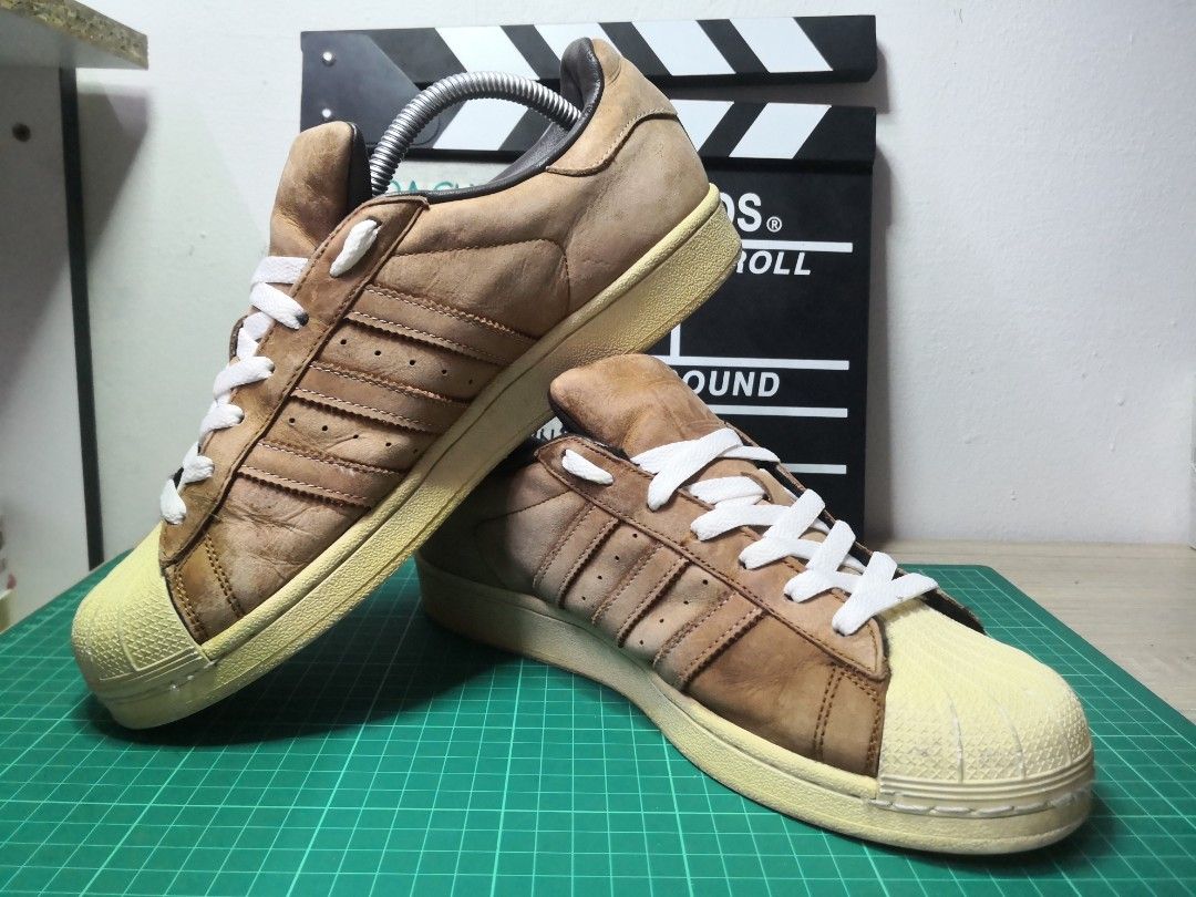 Adidas superstar sales leather suede