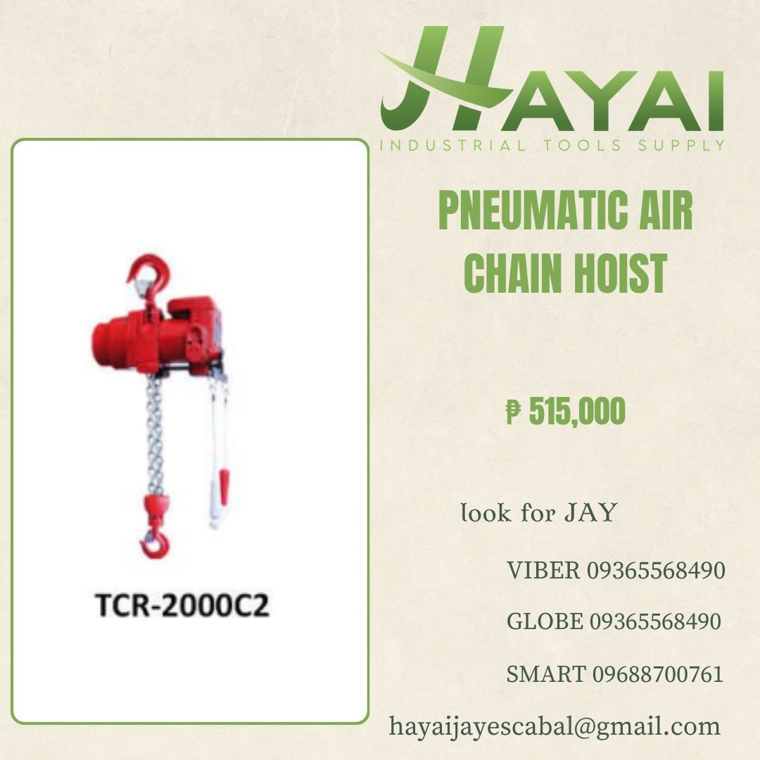 AIR CHAIN HOIST (TOKU), Commercial & Industrial, Construction Tools