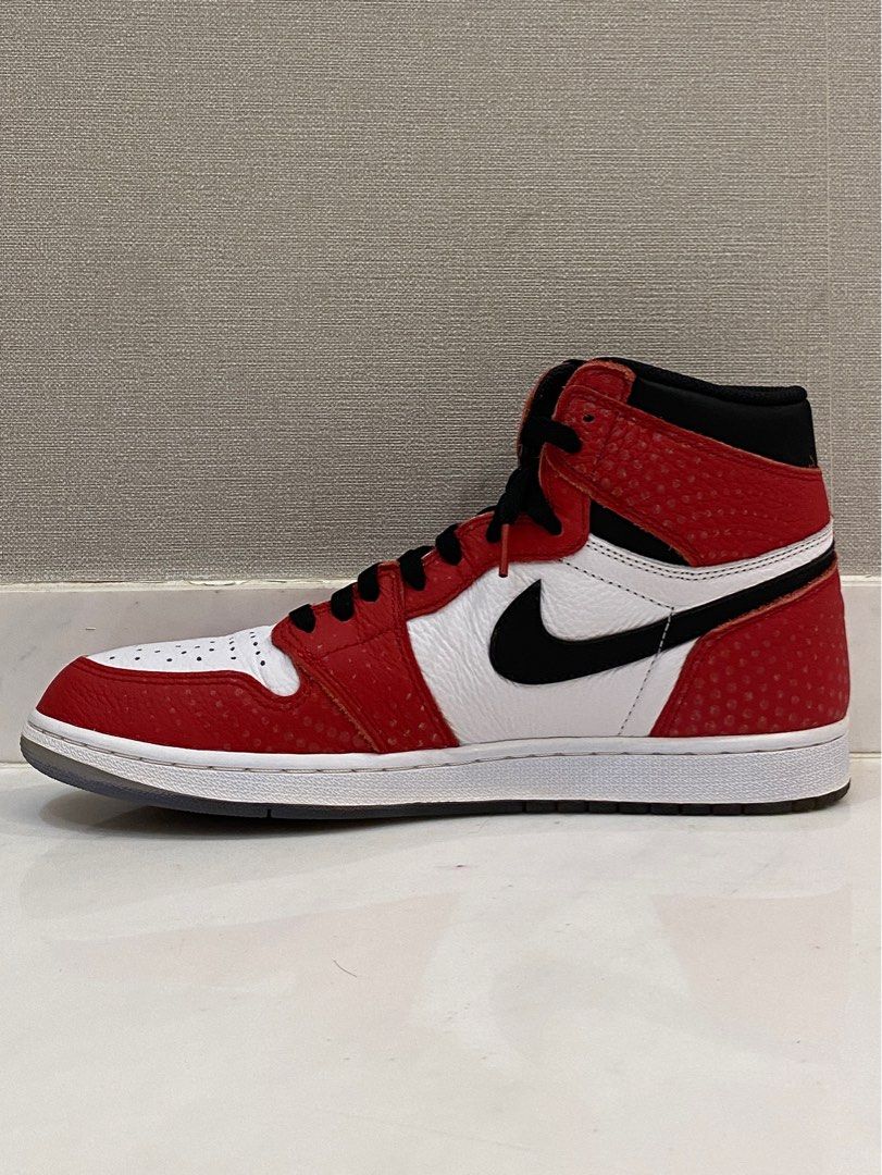 Air Jordan 1 Spiderman Origin Story Men s Fashion Footwear
