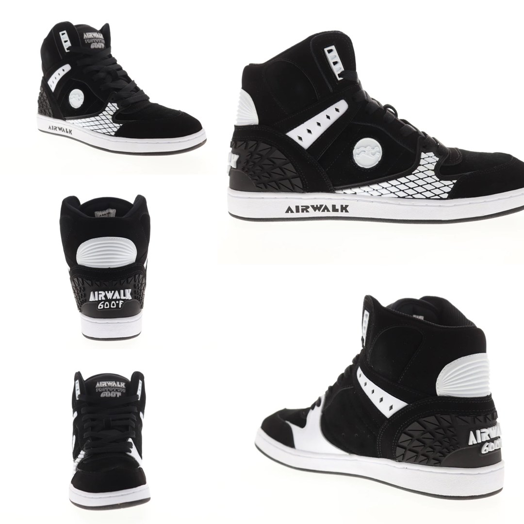 Airwalk VIC Disaster Prototype 600 F Black suede Hi cut Shoes