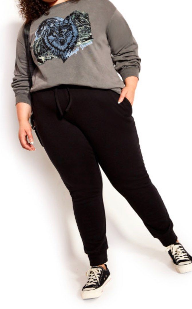 ANN3587: uniqlo women XL to XXL size stretchable dark grey jogger pants,  Women's Fashion, Bottoms, Other Bottoms on Carousell