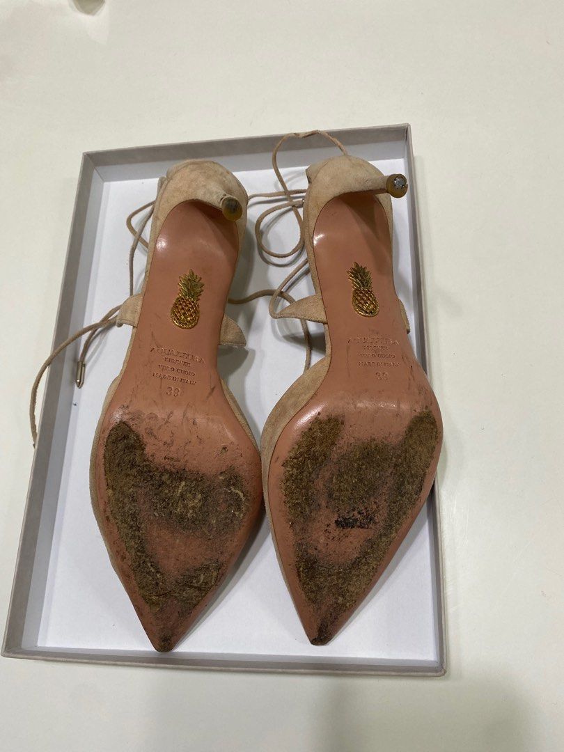 aquazzura nude heels