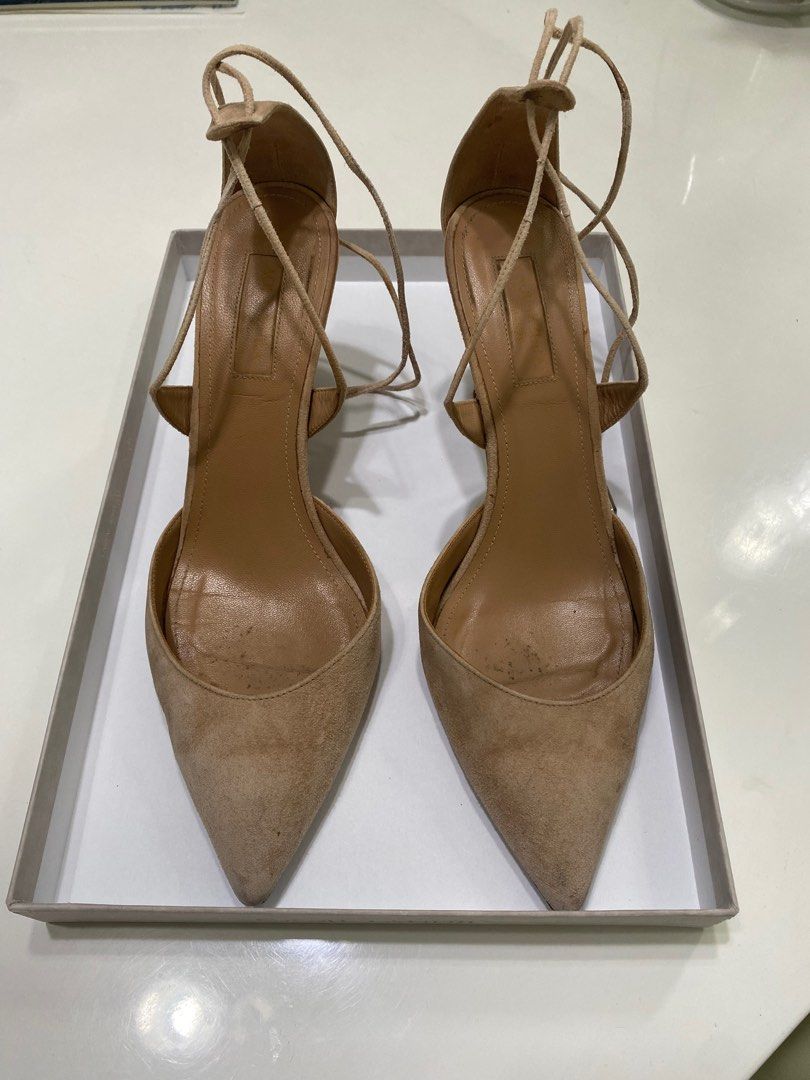 aquazzura nude heels