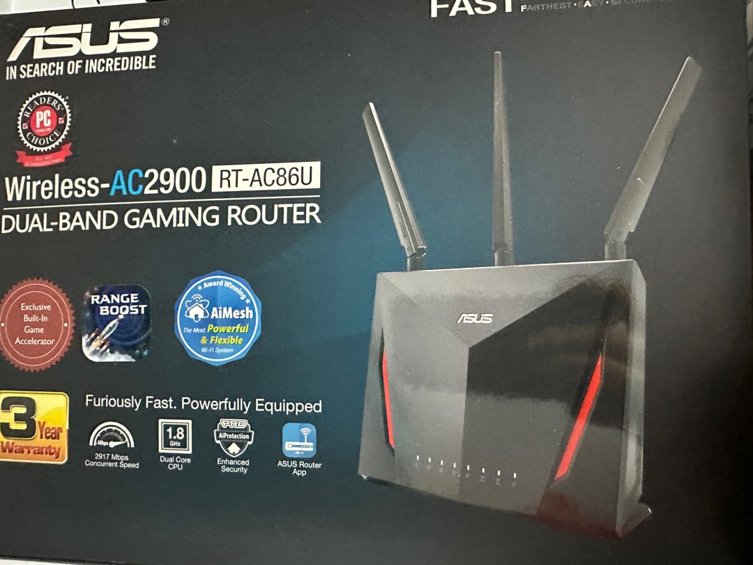 Asus ac2900 RTAC86U, Computers & Tech, Parts & Accessories, Networking