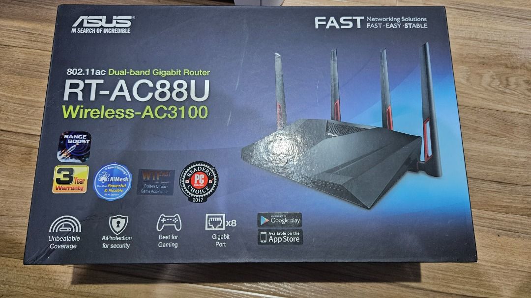 ASUS RT AC88U Wifi Router, Computers & Tech, Parts & Accessories
