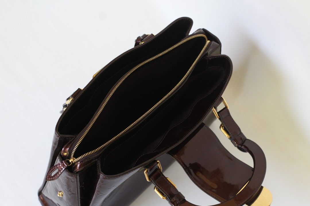 Louis Vuitton Oxblood Monogram Vernis Leather Melrose Avenue Bag