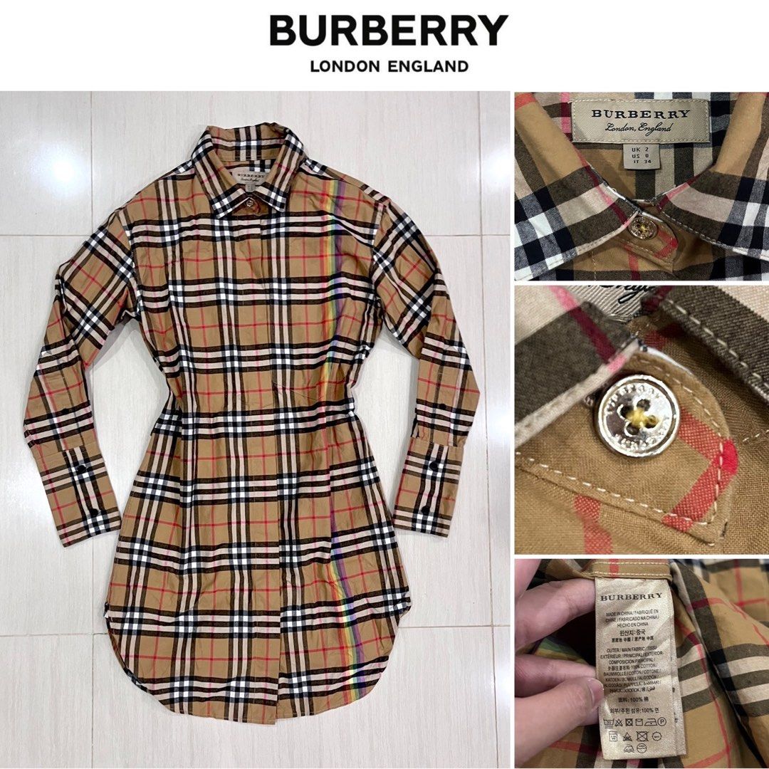 Burberry dress authentic hotsell