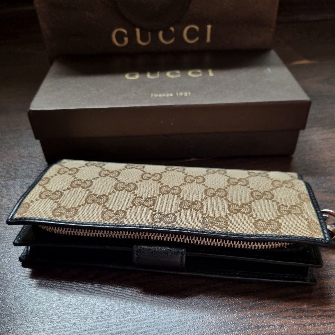 GUCCI - BEIGE/BROWN GG CANVAS & LEATHER WALLET – RE.LUXE AU
