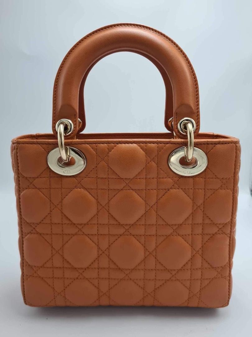 Authentic Lady Dior abc (Category: Luxury Bags & Wallets) located in Quezon City. Submitted by hellopatchi (Listing ID 1249299281, Image 1). Description: Lady dior abc small lambskin cghw with strap card dustbag and cert 9/10 condition .