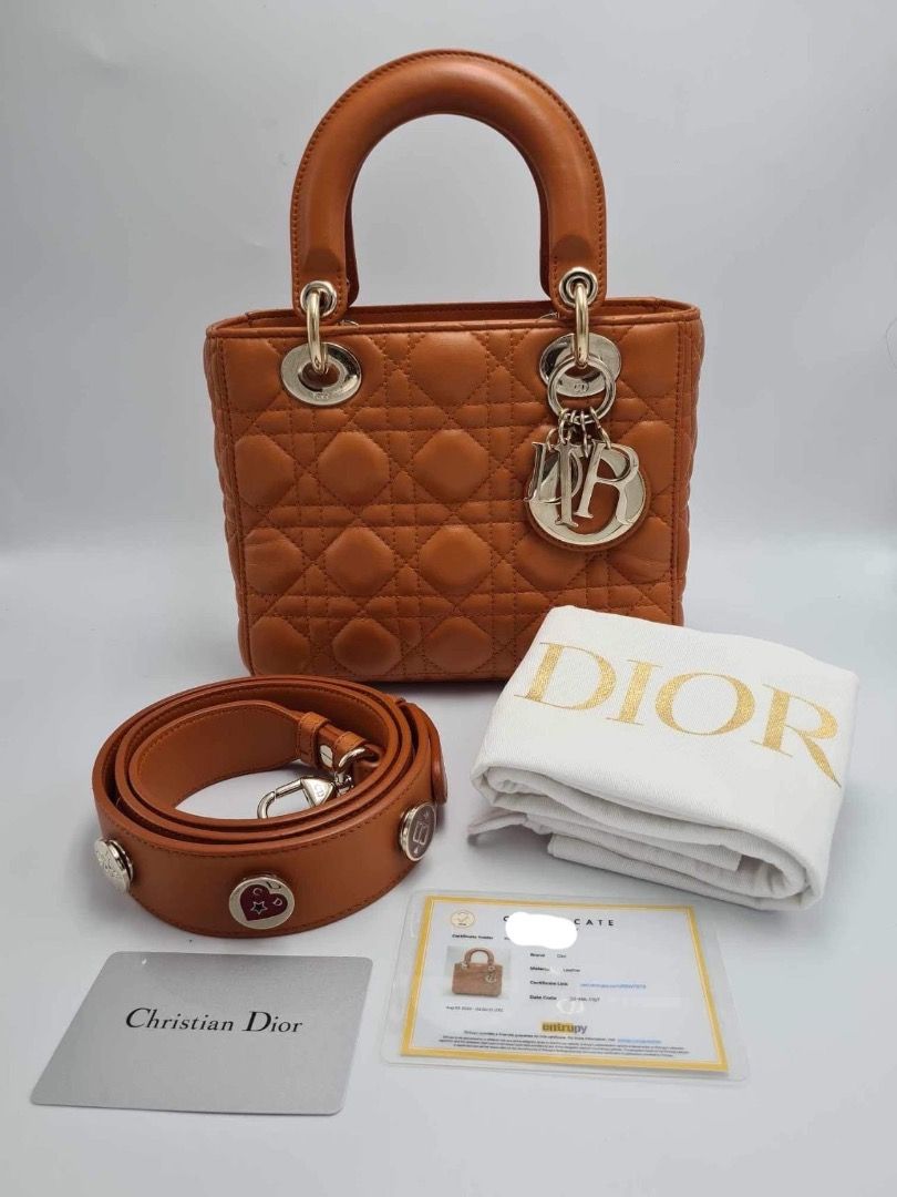 Authentic Lady Dior abc (Category: Luxury Bags & Wallets) located in Quezon City. Submitted by hellopatchi (Listing ID 1249299281, Image 2). Description: Lady dior abc small lambskin cghw with strap card dustbag and cert 9/10 condition .