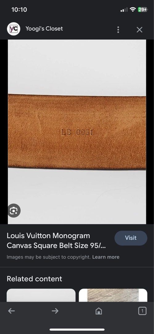 Louis Vuitton 20mm Monogram Canvas Initiales Monogram Belt - Yoogi's Closet