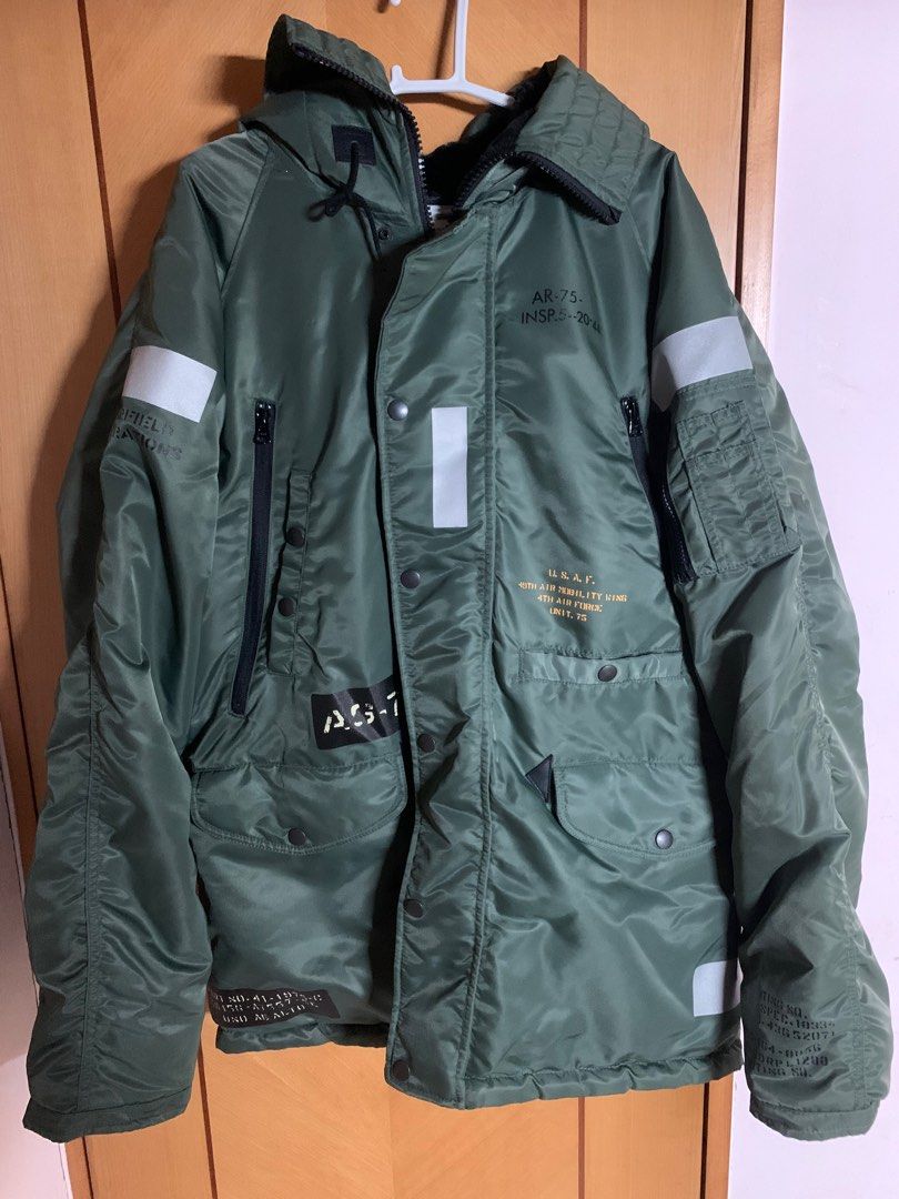 Avirex n3b ma1 jacket 軍褸中長款外套衛衣alpha, 男裝, 外套及戶外