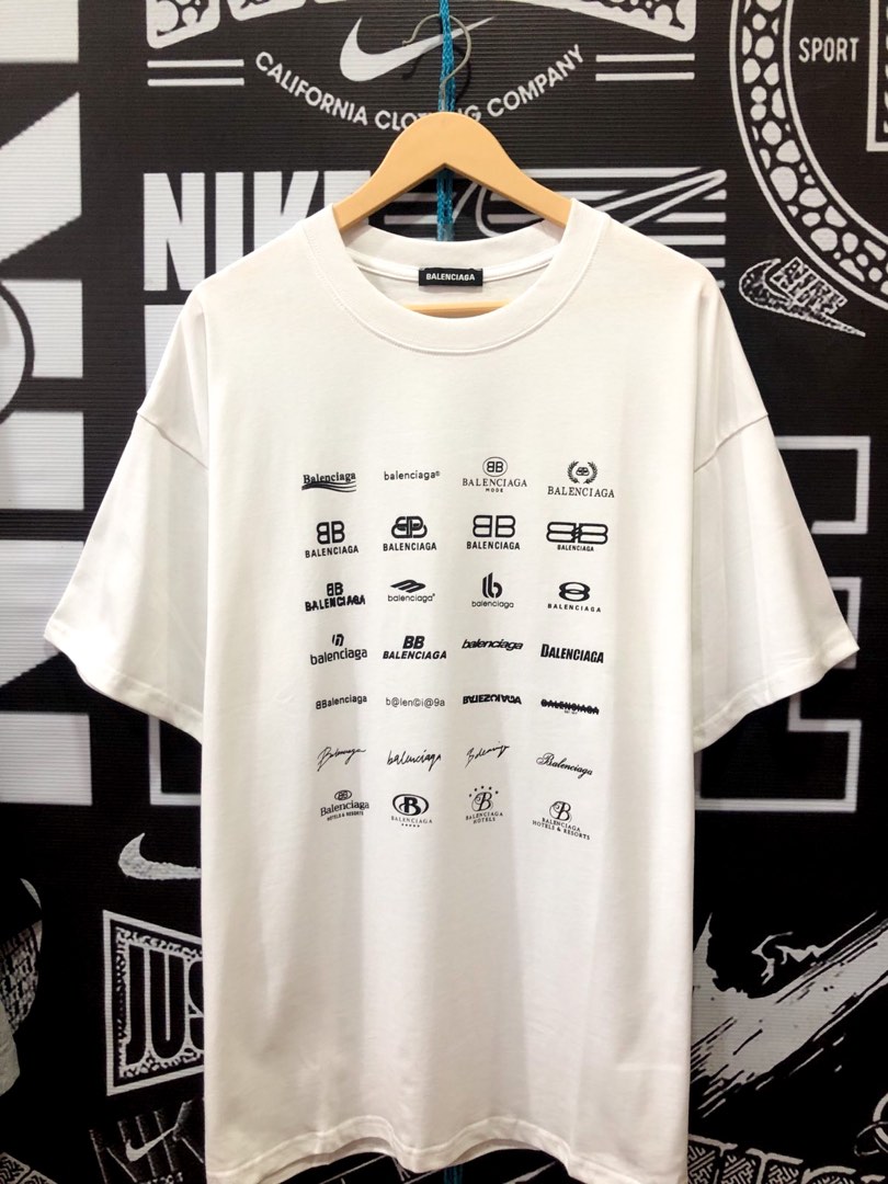 Balenciaga multi logo t shirt store