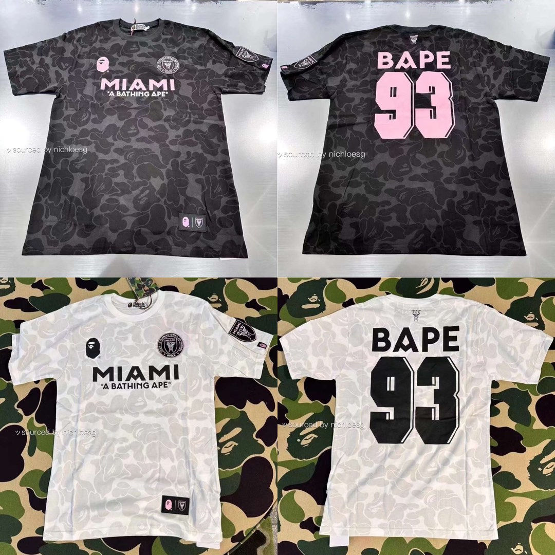 BAPE x Inter Miami CF Camo Tee White Men's - FW23 - US