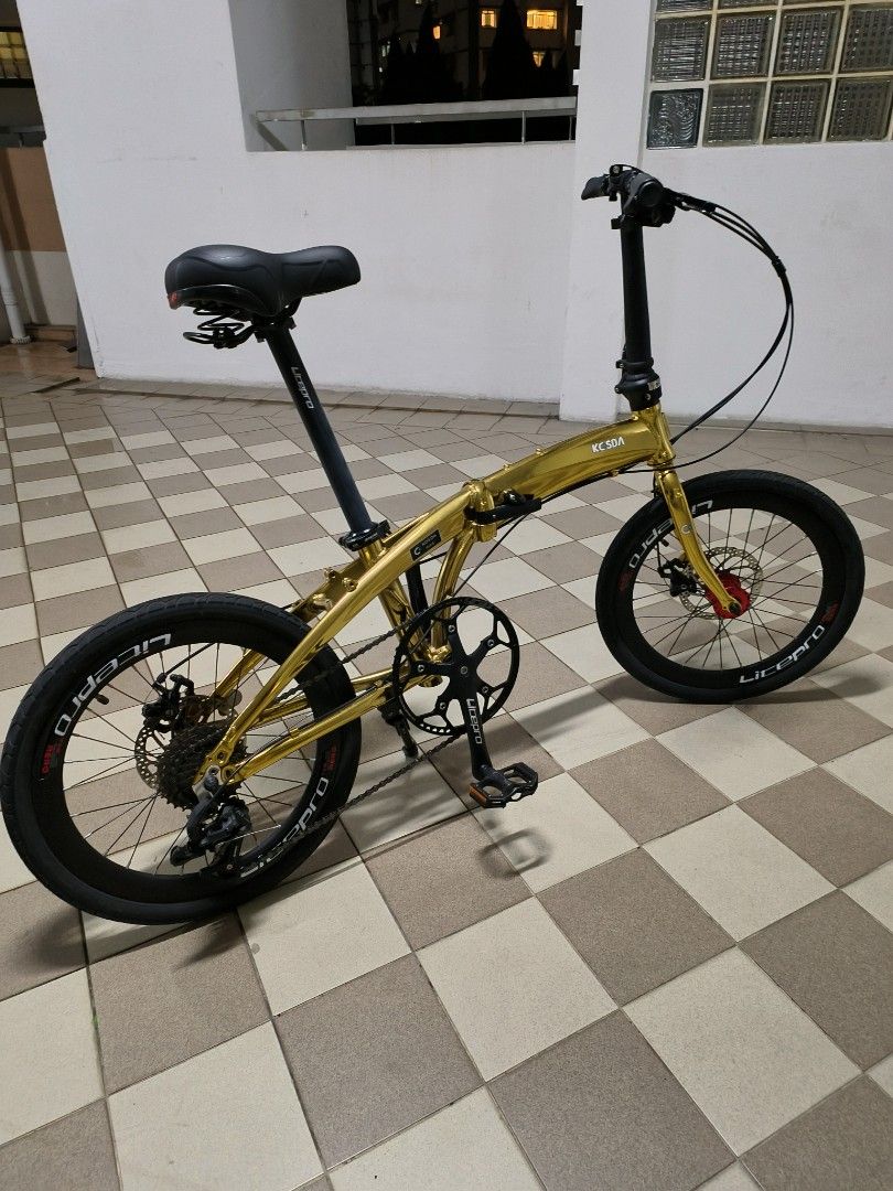 Golden folding bike sale