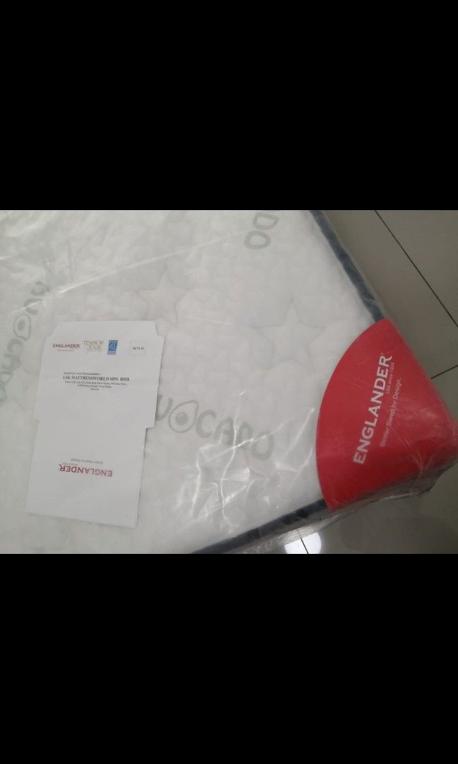 Brand New Englander Full Latex Mattress + Bed Frame, Furniture & Home