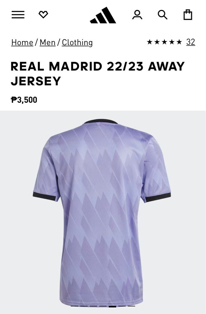 Men's Clothing - Real Madrid 22/23 Away Jersey - Purple