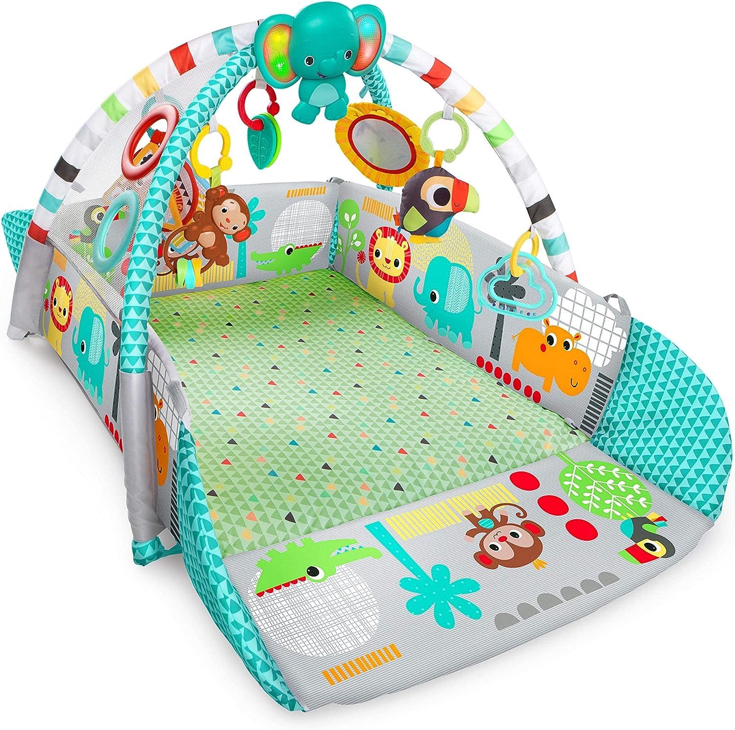 Bright Starts 5 in 1 Way Ball Play Activity Gym Green Green