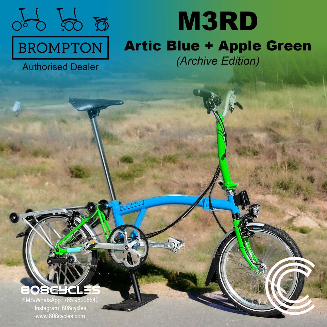 Brompton C Line M3RD Artic Blue Apple Green ARCHIVE EDITION mid