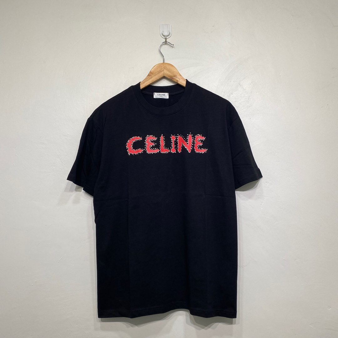 Celine brand croptop shirt🔥, Luxury, Apparel on Carousell