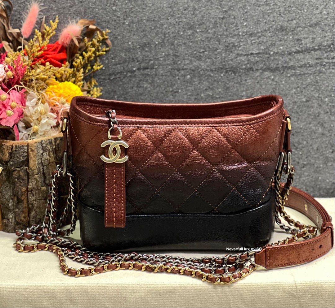 Chanel black & red quilted leather button up hobo, Luxury, Bags & Wallets  on Carousell