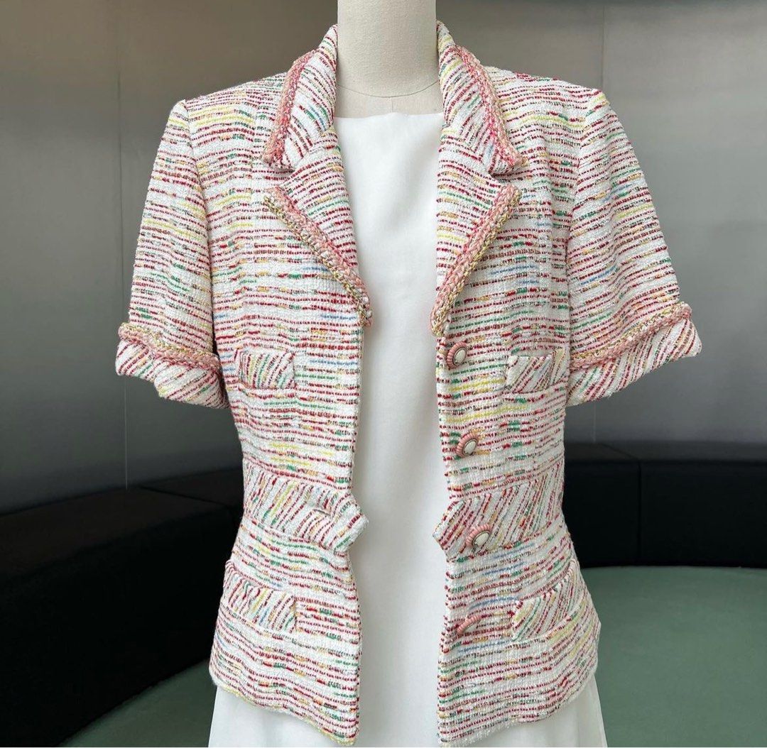 Chanel short shop sleeve jacket