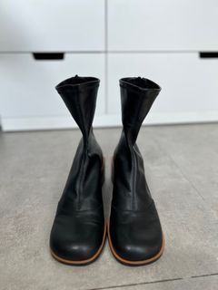Charles & Keith Black Ankle Leather Boots EU40
