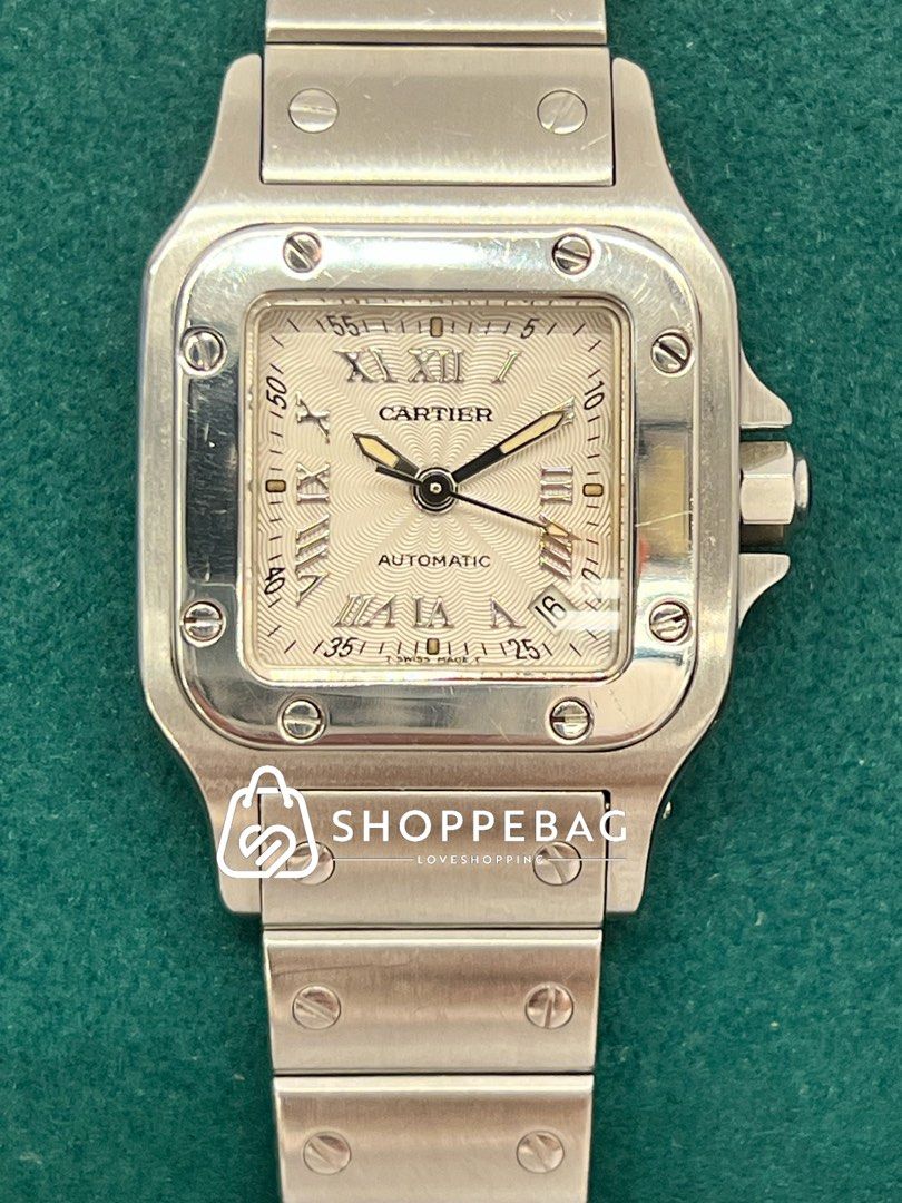 CHEAP Watch Only Cartier Santos Galbee 2423 in White Roman