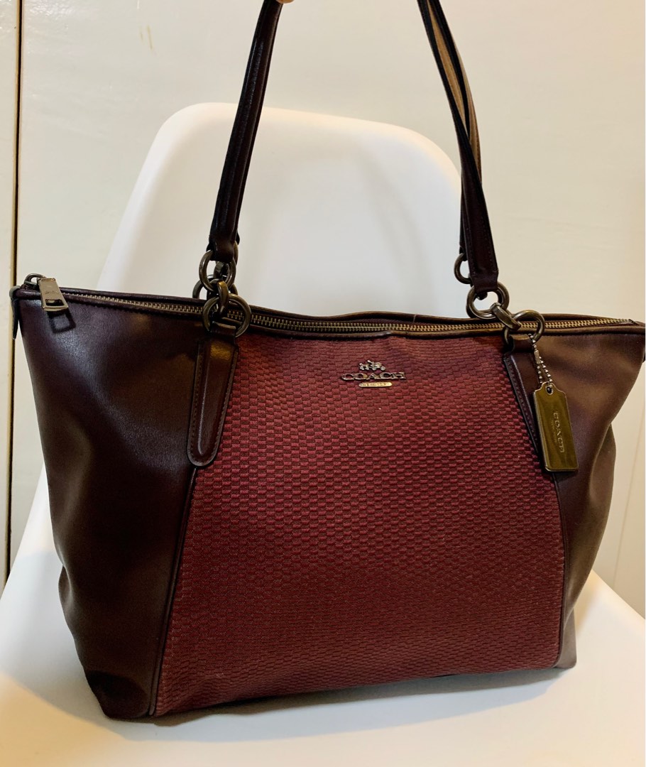 Coach ava shop tote oxblood