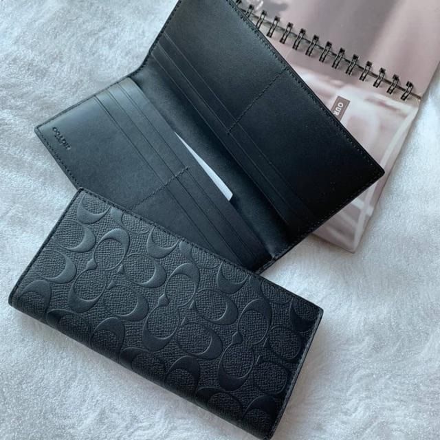 Coach Breast Pocket Wallet In Signature Leather Men Folding Long Wallet Purse Men s Fashion Watches Accessories Wallets Card Holders on Carousell