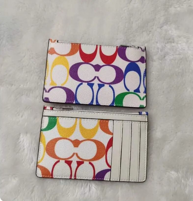 Coach rainbow card case outlet