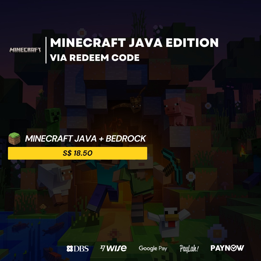 [CODE] Minecraft Java & Bedrock Edition, Video Gaming, Gaming
