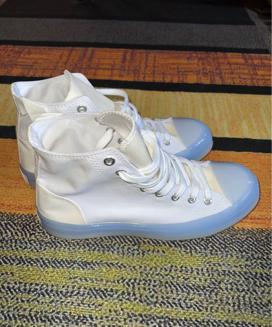 White converse blue sole hot sale