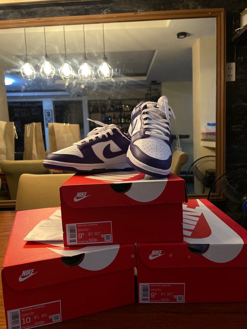 Court purple (Category: Sneakers) located in Imus. Submitted by charlesdanielp (Listing ID 1249326569, Image 2). Description: Nike Dunk Low Court Purple Brand New! Original (with receipt) Bought last Aug 14, 2023 at nike Available size 9.5 & 10 .